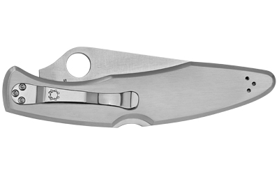 Spyderco Police, 4.125" Folding Knife, Clip Point, SpyderEdge Edge, VG10/Satin, Stainless, Circle Thumb Hole/Pocket Clip — photo 2
