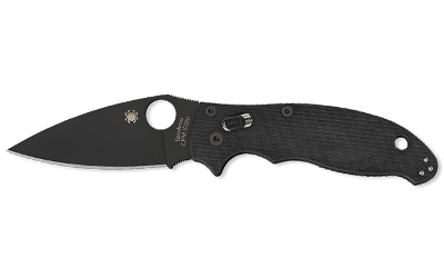 Spyderco Manix 2, 3.375" Folding Knife, Plain Edge, Black Blade, Black CPM-S30V Handle, Black Finish