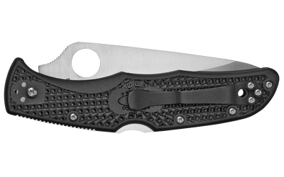 Spyderco Endura 4, Lightweight, 3.8" Folding Knife, Clip Point, Combo Edge, VG10/Satin, Black FRN, Circle Thumb Hole/Pocket Clip — photo 2
