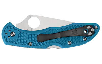 Spyderco Delica 4, 2.90" Folding Knife, Flat-Ground, Lightweight, Blue — photo 2
