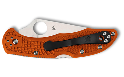 Spyderco Delica 4, 2.9" Folding Knife, VG-10 Blade Steel, Orange FRN Handle — photo 2