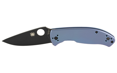 Spyderco Tenacious, Folding Knife, 3.35" Drop Point Blade, 8Cr13MoV Blade Steel, 7.74" Overall Length, R.I.L. Lock, Black Oxide Finish, Black Blade