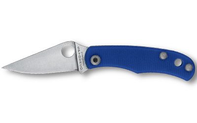 Spyderco Bug, Folding Knife, 1.27" Drop Point Blade, 12C27 Blade Steel, 2.94" Overall Length, Slipjoint Lock, Satin Finish, Silver Blade