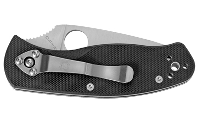 Spyderco Persistence, 2.77" Folding Knife, Clip Point, Plain Edge, 8Cr13MoV/Satin, Black G10, Lock Blade/Pocket Clip — photo 2