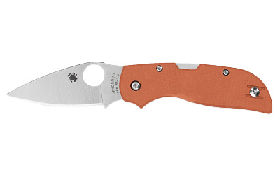 Spyderco Chaparral, Folding Knife, 2.8" Drop Point Blade, 6.4" Overall Length, CPM REX 121 Blade Steel, Plain Edge, Satin Finish, Silver