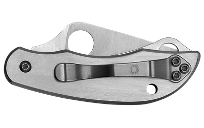 Spyderco ClipiTool, 2" Folding Knife, 8Cr13MoV, Plain, Bottle Opener & Screwdriver, Circle Thumb Hole/Pocket Clip, Stainless, Box — photo 3