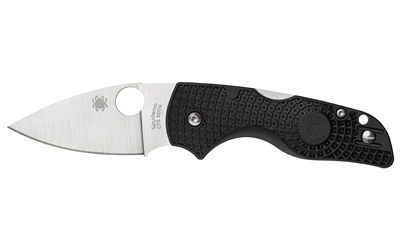 Spyderco Lil Native Lightweight, Folding Knife, Plain Edge, Black FRN Handle, Satin Finish, Silver, 2.43" Blade Length, CTS BD1N Steel