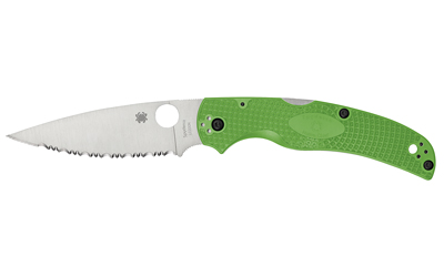 Spyderco Native Chief Lightweight Salt, Folding Knife, 4.02" Drop Point Blade, 9.05" Overall Length, LC200N Blade Steel, Serrated Edge, Satin Finish