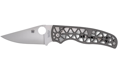 Spyderco Edgerati, Folding Knife, 3.57" Clip Point Blade, 8.22" Overall Length, CPM-S30V Blade Steel, Plain Edge, Satin Finish, Silver