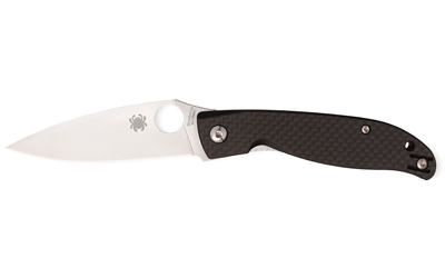 Spyderco Mantra 4 Carbon Fiber, Folding Knife, 3.34" Drop Point Blade, 7.5" Overall Length, 8Cr13MoV Blade Steel, Plain Edge, Satin Finish, Silver