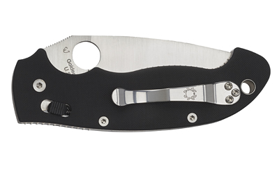 Spyderco Manix 2 XL, 3.85" Folding Knife, Drop Point, Plain Edge, CPM-S30V, Black G10, Circle Thumb Hole/Pocket Clip — photo 2