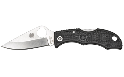 Spyderco Ladybug 3, 1.94" Folding Knife, VG-10, Plain, Clip Point, Circle Thumb Hole, Black FRN, Box
