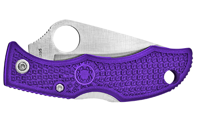 Spyderco Ladybug 3, 1.94" Folding Knife, Clip Point, Plain Edge, VG-10 Purple FRN, Circle Thumb Hole — photo 2