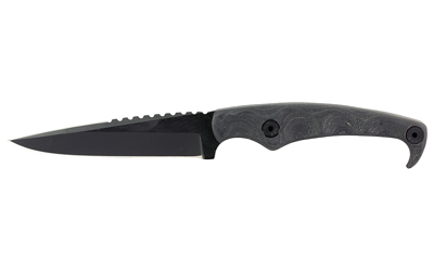 Stroup Knives MK2, Fixed Blade Knife, 4" Drop Point Blade, 1095 High Carbon Steel, 8" Overall Length, Cerakote Finish, Black, G10 Handle