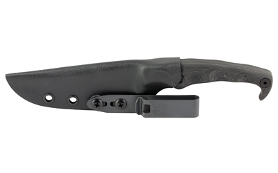 Stroup Knives MK2, Fixed Blade Knife, 4" Drop Point Blade, 1095 High Carbon Steel, 8" Overall Length, Cerakote Finish, Black, G10 Handle — photo 3