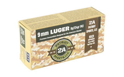 STV Technology Patriot Sport's Ammo, 9MM, 124 Grain, Full Metal Jacket, 50 Rounds — photo 2