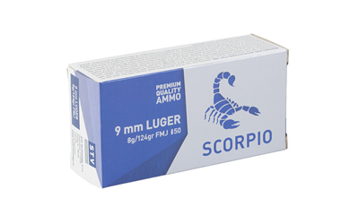 STV Technology Scorpio Ammo, 9MM, 124 Grain, Full Metal Jacket, 50 Round Box — photo 2