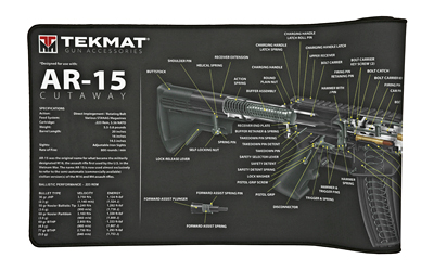 TekMat AR-15 Cutaway Ultra Premium Gun Cleaning Mat, Includes Small Microfiber TekTowel, Packed In Tube