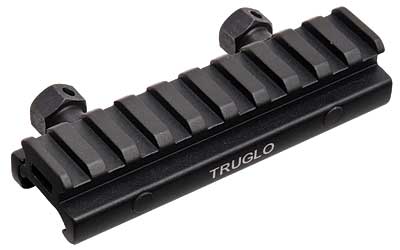 TRUGLO Picatinny Style Riser Mount, Raises Mounting Surface by 1/2", approximately 4" in length, Black