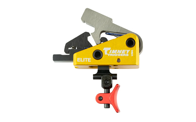 Timney Triggers AR Calvin Elite Trigger, 1.5lb Pull Weight, Adjustable Shoe, Red Finish — photo 2