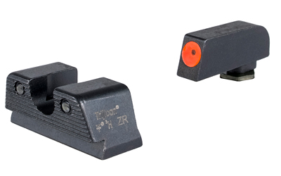 Trijicon HD Tritium Sight Set, Fits Glock 43X/48 MOS/43/42, Green Tritium with Orange Outline Front, Green Tritium with Black Outline U Notch Rear