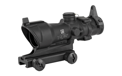 Trijicon ACOG Rifle Scope, 4X32, Amber Center Illumination for M4A1, Flat Top Adapter, Backup Iron Sights and Dust Cover