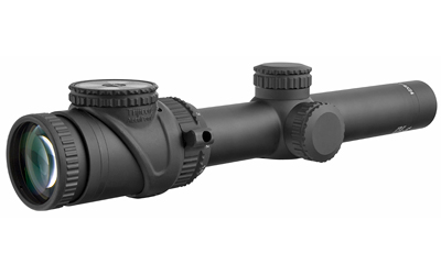 Trijicon AccuPoint 1-6x24mm Riflescope with BAC, Red Triangle Post Reticle, 30mm Tube, Matte Black, Capped Adjusters