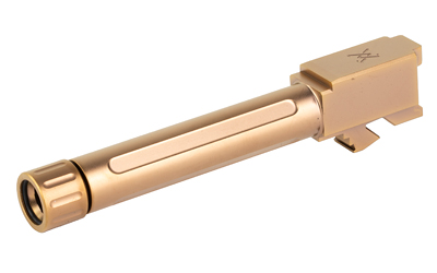 True Precision Threaded Barrel, 9MM, Fits Glock 19, Copper TiCN Finish, Includes Thread Protector