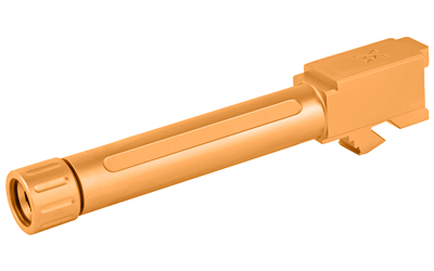 True Precision Barrel, 9MM, Gold Titanium Nitride, Threaded, Fits Glock 19