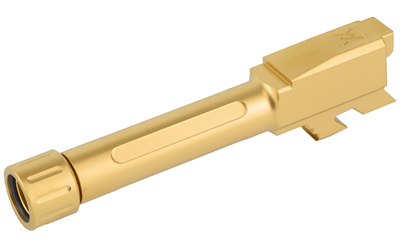 True Precision Threaded Barrel, 9MM, Gold, Fits Glock 43/43X, Titanium Nitride