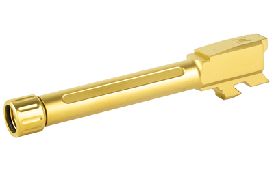 True Precision True Precision, Barrel, 9MM, Gold, Thread Protector, Threaded, Fits GLOCK 48, Titanium Nitride
