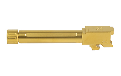 True Precision Pistol Barrel, 9MM, Threaded 1/2X28, Fits Ruger RXM, Titanium Nitride Finish, Gold — photo 3