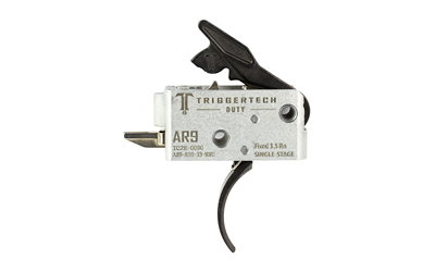TriggerTech Duty, Curved Trigger, Single Stage, 3.5LB Pull, Fits AR-9, Anodized Finish, Black