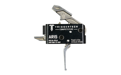TriggerTech Trigger, Competitive Flat Trigger, Single Stage, 3LB Pull Weight, Stainless Finish Hammer and Trigger Shoe, Anodized Finish, Black — photo 2