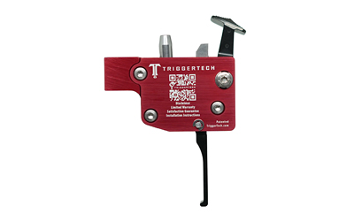 TriggerTech Diamond, Trigger, Fits Tikka T3/T3x/T1x, Straight Flat Lever Trigger, Left Hand, Red — photo 2