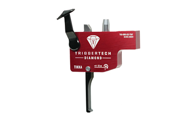 TriggerTech Diamond, Trigger, Fits Tikka T3/T3x/T1x, Straight Flat Lever Trigger, Left Hand, Red — photo 3