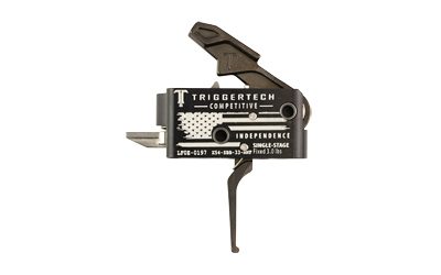 TriggerTech Competitive, Trigger, Fits AR-15, Black and White Engraved, Flat Black Trigger — photo 2