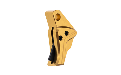 Tyrant CNC Improved Tyrant Trigger System, Trigger Shoe, Fits Glock Gen 3-4, Anodized Finish, Gold Body with Black Safety Blade