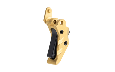 Tyrant CNC Intellifire Trigger, Shoe Only, Matte Finish, Gold Body with Black Safety Blade, Fits Sig Sauer P365