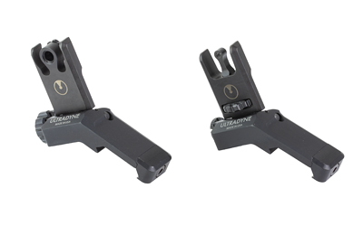 Ultradyne USA C2 Folding Front and Rear Offset Sight Combo-Aperture, Fits Picatinny, Black