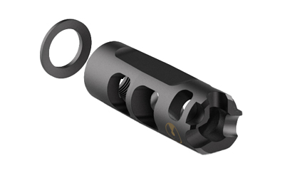 Ultradyne USA Vostok Compensator Muzzle Brake, AK, 7.62x39, M14X1 LH Thread, .750" Outside Diameter, 416 SS, Black Nitride Finish — photo 2