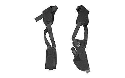 Uncle Mike's Pro Pak Vertical Shoulder Holster, Size 1, Fits Large Auto With 4" Barrel, Right Hand, Black