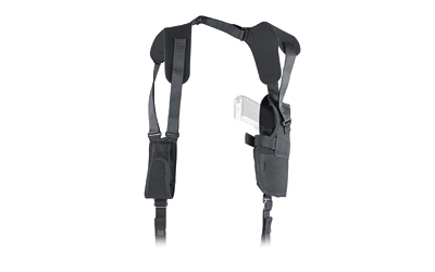 Uncle Mike's Pro Pak Vertical Shoulder Holster, Size 5, Fits Large Auto With 5" Barrel, Right Hand, Black