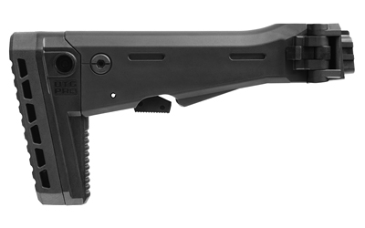 Leapers, Inc. - UTG Side Folding Stock, Fits Yugo Pattern AK Receivers, Matte Finish, Black, Adjustable 5-Position Length of Pull