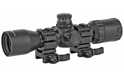 Leapers, Inc. - UTG BugBuster, Rifle Scope, 3-12X32, Mil Dot Reticle, Black, 1" Main Tube, Medium Profile QD Lever Lock Rings