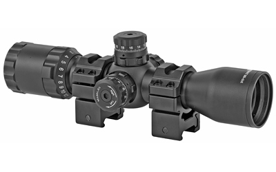 Leapers, Inc. - UTG BugBuster, Rifle Scope, 3-12X32, Mil Dot Reticle, Black, 1" Main Tube, Medium Profile QD Lever Lock Rings — photo 2