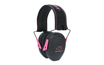 Walker's Razor Compact, Passive Earmuff, Optimized for Smaller Head Sizes, Pink