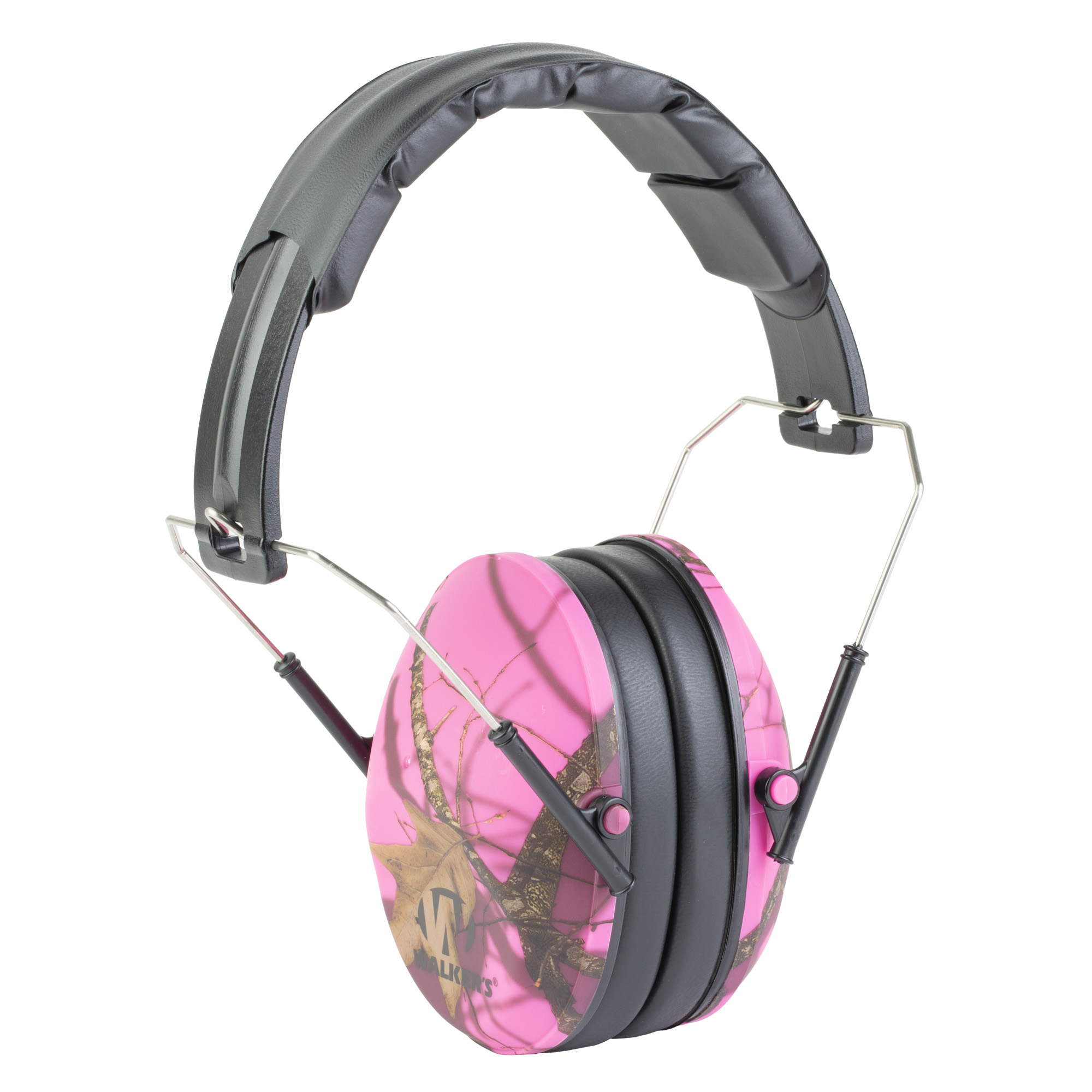 Walker's Low Profile Folding Muff, Earmuff, Folding Design, Pink Mossy Oak Camo — photo 2