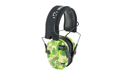 Walker's Razor Slim, Electronic Earmuff, Low-Profile Design, Green Frog Skin Camo — photo 2