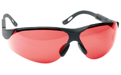 Walker's Elite, Shooting Glasses, 5 Position Adjustment, Polycarbonate Lenses, Vermillion, One Pair